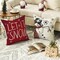 Merry Christmas Snowman Let It Snow Throw Pillow Covers, 18 x 18 Inch Xmas Tree Winter Holiday Cushion Case Decoration for Sofa Couch Set of 4